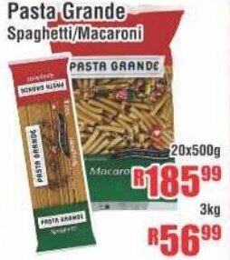 Devland Cash And Carry Pasta Grande Spaghetti/Macaroni 20x500g offer