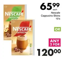 Save Nescafe Cappucino Sticks offer