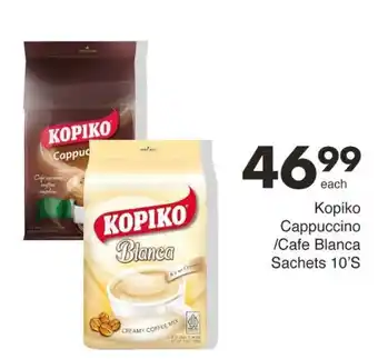 Save Kopiko Cappuccino/ Cafe Blanca Sachets offer