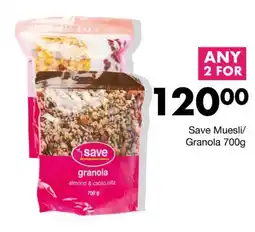 Save Save Muesli/ Granola offer