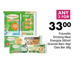 Save Futurelife Drinking Meal Energize/ Granola Bars/ Oats Bar offer