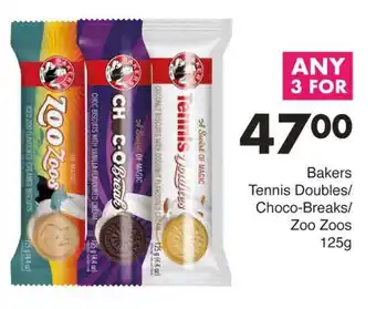 Save Bakers Tennis Doubles/ Choco-Breaks/ Zoo Zoos offer
