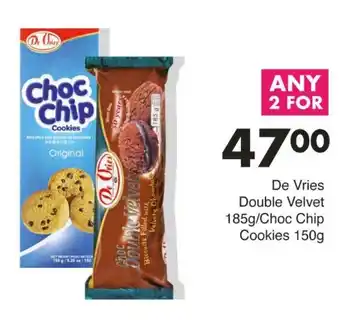 Save De Vries Double Velvet/ Choc Chip Cookies offer