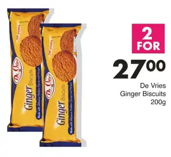 Save De Vries Ginger Biscuits offer