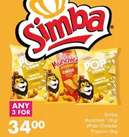 Save Simba Munchies/ White Cheddar Popcorn offer