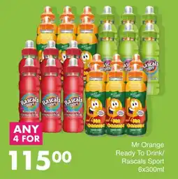 Save Mr Orange Ready To Drink/ Rascals Sport offer