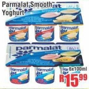 Parmalat Smooth Yoghurt 6x100ml