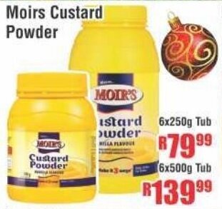 Devland Cash And Carry Moirs Custard Powder 6x250g offer