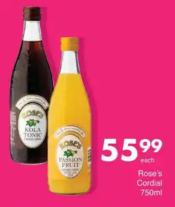 Save Rose's Cordial offer