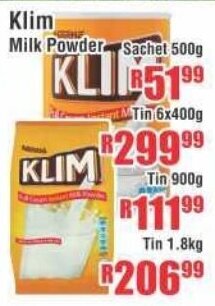 Devland Cash And Carry Klim Milk Powder Sachet 500g offer