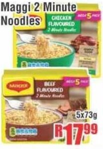 Devland Cash And Carry Maggi 2 Minute Noodles 5x73g offer