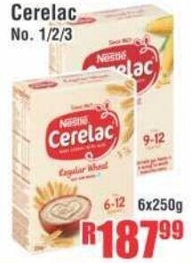 Devland Cash And Carry Cerelac No. 1/2/3 6x250g offer
