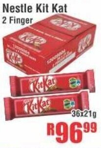 Devland Cash And Carry Nestle Kit Kat 2 Finger 36x21g offer