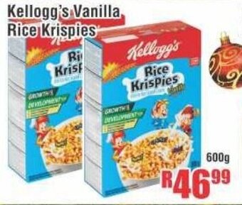 Devland Cash And Carry Kellogg's Vanilla Rice Krispies 600g offer