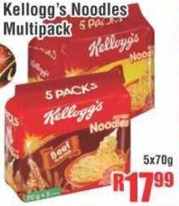 Devland Cash And Carry Kellogg's Noodles Multipack 5x70g offer