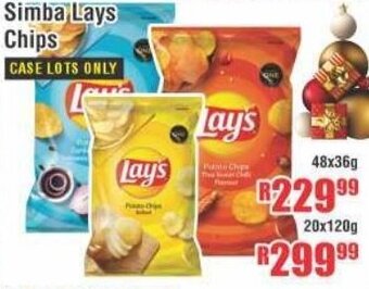 Simba Lays Chips 48x36g
