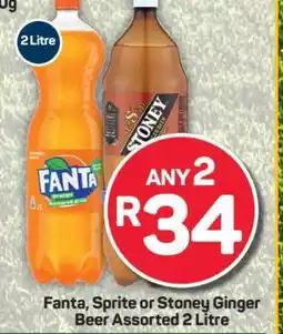 Pick n Pay Fanta, Sprite or Stoney Ginger Beer Assorted 2 Litre offer