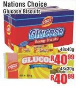 Devland Cash And Carry Nations Choice Glucose Biscuits 48x40g offer