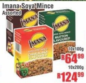 Imana Soya Mince Assorted 10x100g