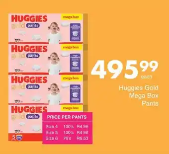 Save Huggies Gold Mega Box Pants offer