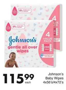 Save Johnson's Baby Wipes offer