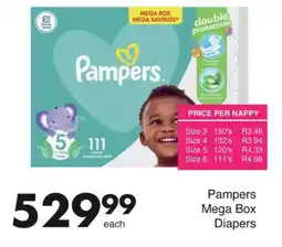 Save Pampers Mega Box Diapers offer