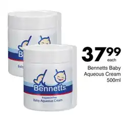 Save Bennetts Baby Aqueous Cream offer