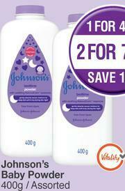 Dis-Chem Johnson's Baby Powder Assorted-For 1 x 400g offer