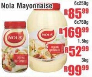 Devland Cash And Carry Nola Mayonnaise 6x250g offer