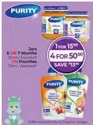 Dis-Chem Purity Jars 6 Or 7 Months 125ml Or Pouches 110m-For 1 offer