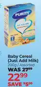 Dis-Chem Purity Baby Cereal (Just Add Milk) Assorted-200g offer