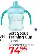 Dis-Chem Baby Things Soft Spout Training Cup-180ml offer