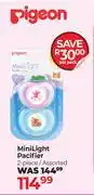 Dis-Chem Pigeon Mini Light Pacifier 2 Piece Assorted offer
