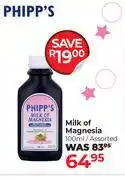 Dis-Chem Phipp's Milk Of Magnesia Assorted-100ml offer
