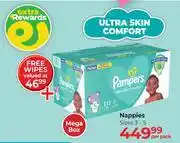 Dis-Chem Pampers Ultra Skin Comfort Nappies Mega Box Sizes 3-5-Per Pack offer