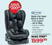 Dis-Chem Bambino Stylo Car Seat Black & Silver offer