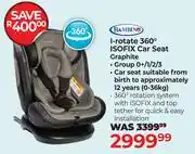 Dis-Chem Bambino I-Rotate 360 Degree ISOFIX Car Seat Graphite offer