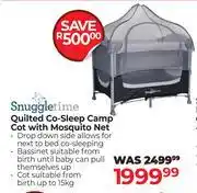 Dis-Chem Snuggletime Quilted Co-Sleep Camp Cot With Mosquito Net offer