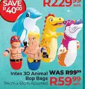 Dis-Chem Intex 3D Animal Bop Bags 94x61cm Assorted-Each offer