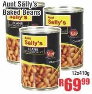 Devland Cash And Carry Aunt Sally's Baked Beans 12x410g offer