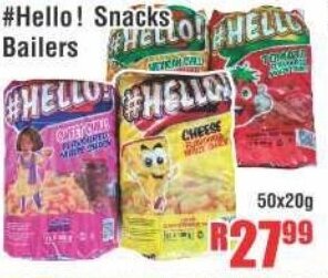 #Hello! Snakcs Bailers 50x20g