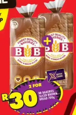 Shoprite BB bakeries sliced brown bread offer