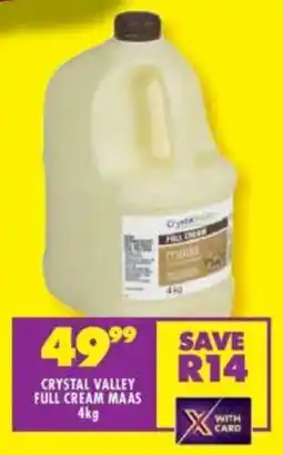 Shoprite Crystal valley full cream maas offer