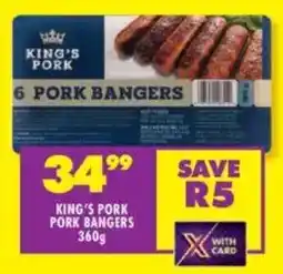 Shoprite King's pork pork bangers offer