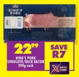 Shoprite King's pork shoulder/ back bacon offer