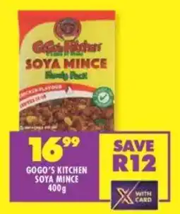 Shoprite Gogo's kitchen soya mince offer