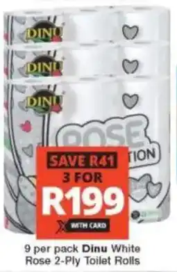 Checkers Dinu White Rose 2-Ply Toilet Rolls offer