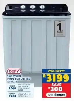 Russells Defy white twin tub offer