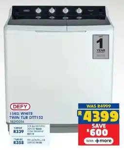 Russells Defy white twin tub offer