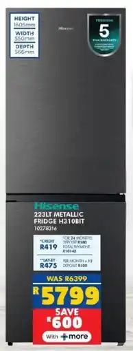Russells Hisense metallic fridge offer